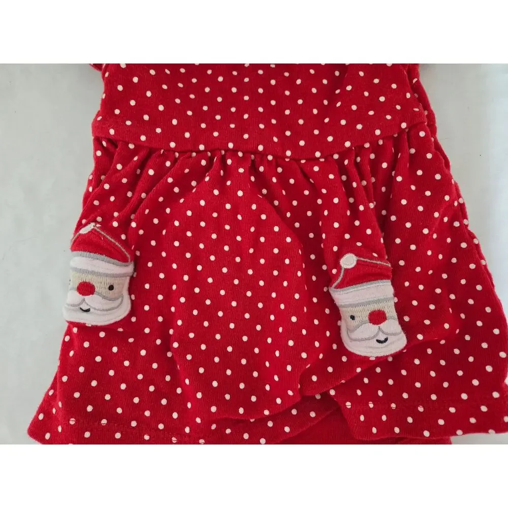 Just one you by Carter's 3 months red and white polka dot Christmas one piece